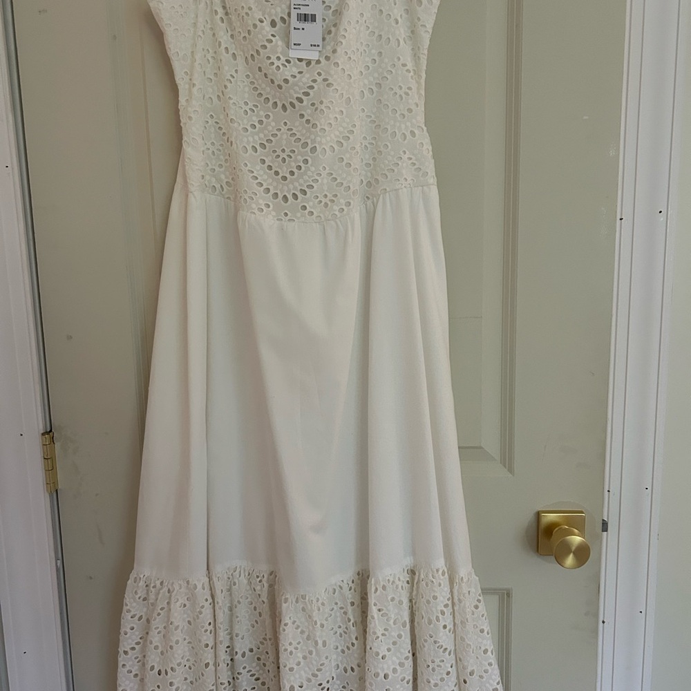 Astr White Eyelet Lace Dress